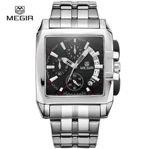 Orologio <span class=keywords><strong>da</strong></span> <span class=keywords><strong>Uomo</strong></span> di Alta Qualità MEGIR 2018, Marca di Lusso, Cinturino in Acciaio Inossidabile, Orologio <span class=keywords><strong>da</strong></span> <span class=keywords><strong>Polso</strong></span> al Quarzo per <span class=keywords><strong>Uomo</strong></span> - Product Image 5