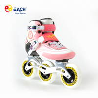 Patins à roulettes de slalom de vitesse haut de gamme EACHkids en fibre de carbone avec cadre en alliage d'aluminium CNC pour enfants et adolescents