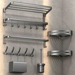 JAYA banyo duvara monte depolama raf seti çelik duş rafı havlu askısı organizatör ev için çok fonksiyonlu tuvalet raf - Product Image 1