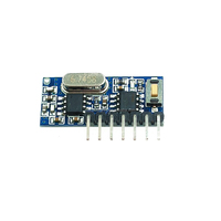Módulo Receptor Inalámbrico RX480E 433Mhz 4 Canales DC 3.3V-5V EV1527 Decodificador de Código de Aprendizaje Receptor Heterodino RX480E
