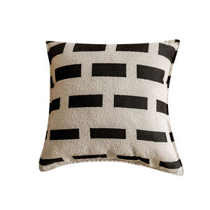Escandinavo simple color blanco y negro tejido jacquard <span class=keywords><strong>almohada</strong></span> conjunto muestra habitación hotel hogar sofá cama <span class=keywords><strong>plana</strong></span> <span class=keywords><strong>cabeza</strong></span> cojín <span class=keywords><strong>almohada</strong></span> - Product Image 3