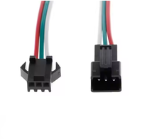 Personnalisé 3 broches JST ConnectSM ou 15cm fil câble Pigtail Plug mâle femelle adaptateur pour LED bande éclairage DC Electron 2A accessoires