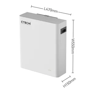 家全体の太陽電池48V51.2 V 50Ah 100Ah 200Ah 2.5Kwh 5Kwh 7Kwh 10KwhBMS壁掛け式LiFePO4リチウム電池ソーラー用