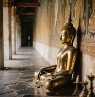 Sculptures de Bouddha assises en bronze de grande taille pour l'extérieur, décoratives, représentant des figures religieuses pour les temples, statues de Bouddha en bronze