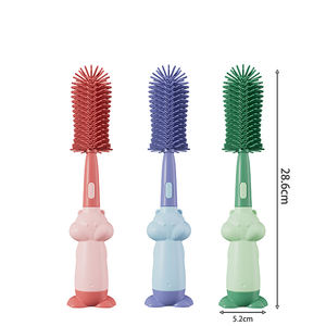 Juego de cepillos para biberones y chupetes, kit de limpieza para bebés, cepillo de silicona para vasos, herramienta de limpieza con cabezal suave, cepillos de grado alimenticio, cepillo para biberones - Product Image 5