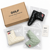 Housse de tête de putter de golf personnalisée avec logo sur mesure, étui en cuir PU imperméable pour putter à lame, accessoires professionnels pour clubs de golf
