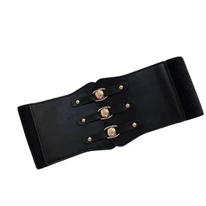 <span class=keywords><strong>Ceinture</strong></span> de taille élastique tendance pour femmes européennes et américaines, <span class=keywords><strong>large</strong></span> de 10 cm, boucle en alliage, longueur de 68 cm, mode transfrontalière, décoration de robe - Product Image 5