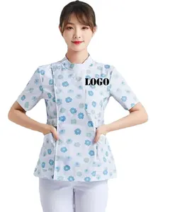 New OEM hot long-sleeve scrub uniform set nurse's coat White coat drugstore dental school intern doctor's dress guide short-slee