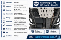 Tangki Bahan Bakar Baru 100L Jeep Wrangler 4xe Hybrid OEM Bolt-On Fit Cold Al-Mg Kit Ekspedisi Musim Dingin Jarak Jauh
