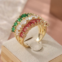Nouvelle bague légère de luxe pour femme en zircone à 3 gouttes, bague de couple en diamant, bague à la mode pour banquets, mariages et fêtes