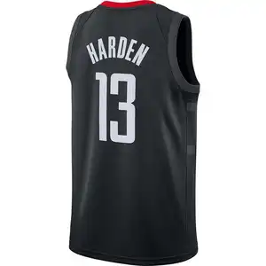 Tissu de maillot de basket-ball cousu James Harden Oem Houston New Season Rockets 13