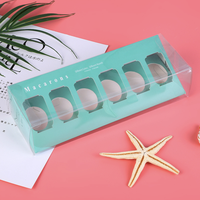 Boîte de luxe pour macarons français, emballage triangulaire, 6 macarons, boîte blanche pour gâteaux et pâtisseries, présentoir de Noël pour bonbons