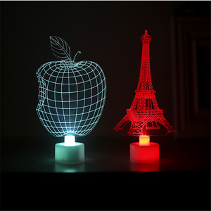 เด็กตกแต่งห้องนอนของขวัญผ้าเช็ดตัวChristmas Tree Santa Cluds Snowman 3DแฟลชNight Light - Product Image 5