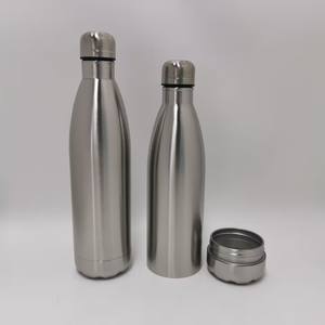 Botella de agua deportiva 2 en 1 de acero inoxidable de pared simple de 500 ml, tipo Cola, con compartimento de almacenamiento oculto para exteriores - Product Image 3