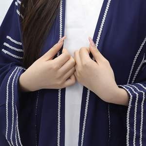 เดรสมุสลิมสำหรับผู้หญิง2024ดูไบชุดเดรสยาวเปิดสไตล์แฟชั่นหลากสี - Product Image 1