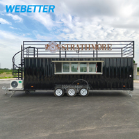 WEBETTER Chine Bar extérieur entièrement équipé Cuisine Camion de restauration mobile Camion de crème glacée Camion de pizza Traiteur Remorque alimentaire Foodtruck
