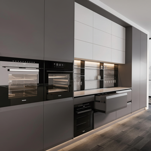 Tiroir coulissant multifonctionnel moderne et minimaliste en acier inoxydable pour armoire de <span class=keywords><strong>cuisine</strong></span>, résistant aux rayures, pour îlot de <span class=keywords><strong>cuisine</strong></span> <span class=keywords><strong>haut</strong></span>, idéal pour appartement - Product Image 4