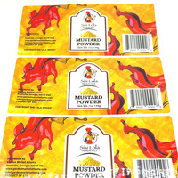 Etiquetas adhesivas para alimentos laminadas mate brillante código de barras de diseño personalizado para comida picante