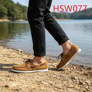 ZYF, <span class=keywords><strong>Chaussures</strong></span> <span class=keywords><strong>bateau</strong></span> en cuir <span class=keywords><strong>nubuck</strong></span> naturel couleur miel pour activités de plein air, style lacé, fabrication artisanale traditionnelle, <span class=keywords><strong>chaussures</strong></span> Penny HSW077 - Product Image 1