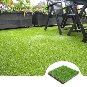 Pisos de gramado artificial, piso emborrachado para uso externo, fácil de instalar, emenda, telhas de grama de gramado artificial diy