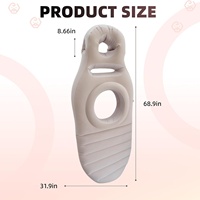 Matelas de maternité gonflable personnalisé en usine avec coussin de soutien abdominal en PVC floqué écologique épaissi pour la grossesse