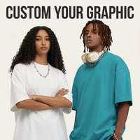 T-shirt décontracté épais et surdimensionné en coton 100% de haute qualité 425 g/m² avec logo personnalisé pour homme