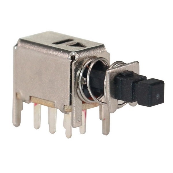 SPPJ222200 SPPJ223200 PS-22F02 Push Button Switch DPDT Through Hole Right Angle