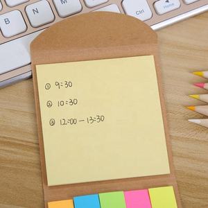 Bloc de Notas Adhesivas Cuadradas Portátiles de Papel Kraft, Impresas con Serigrafía, Bloc de Notas Desprendible para Estudiantes y Oficina, Personalizables para Promociones - Product Image 3