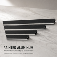 Barres d'espacement en aluminium thermolaquées pour verre isolant, fabricant de barres de bordure chaude de couleur personnalisée