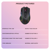 Producto Popular X11 Ratón Óptico USB Luminoso Recargable Ratón Inalámbrico para Juegos de 2.4Ghz