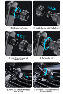 2024 nuevo estilo de alta calidad ajustable de plástico abrazadera de teléfono móvil soporte de coche soporte de teléfono móvil para ventilación de coche - Product Image 5