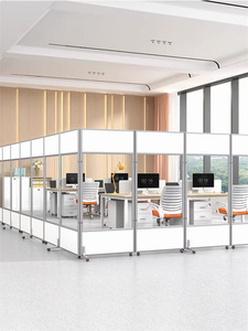 <span class=keywords><strong>Cloison</strong></span> de séparation mobile en acrylique transparent, pliable, en plastique, pour bureau, école, entrepôt, salle de bain, réglable - Product Image 5
