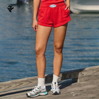Ensemble 2 pièces pour femmes, streetwear d'été, sweat-shirt et short surdimensionnés, ensemble décontracté rouge, ensemble de survêtement court