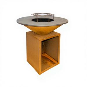 Parrilla de Acero Corten Multicombustible para Exteriores, Estufa Caldera con 7 Quemadores, Fácil de Montar, Dispositivo de Seguridad contra Llamas, Botón de Acero Resistente a la Intemperie - Product Image 1