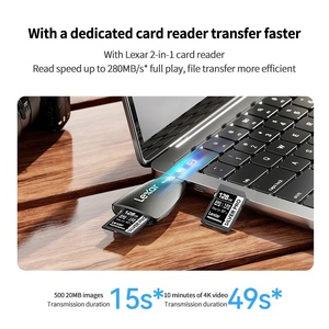 Carte mémoire professionnelle haute vitesse SILVER PRO UHS-II U3 V60 4K SDXC en plastique 64 Go 128 Go 256 Go 512 Go 1 To pour appareil photo LSDSIPR064G-R - Product Image 2