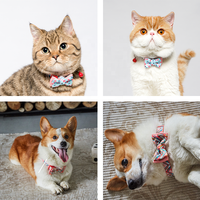 Offre Spéciale En Gros Détachable Multiple Imprimé Coloré Pet Chat Chien Noeud Papillon