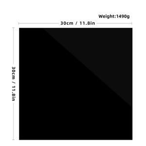 Panneau de réflexion en verre trempé <span class=keywords><strong>noir</strong></span> brillant Selens 30x30cm, effet miroir acrylique, fond photographique pour la prise de vue de produits - Product Image 2