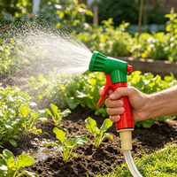 Pistolet d'arrosage réglable en plastique pour jardin, pulvérisateur de tuyau pour l'arrosage des fleurs, le lavage de voitures et l'irrigation agricole