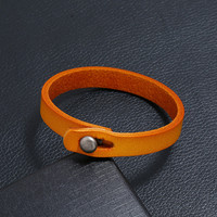 Bracelet en cuir véritable fait main vintage, bracelet polyvalent en cuir de vache, bracelet de mode pour couples, bracelet pour homme