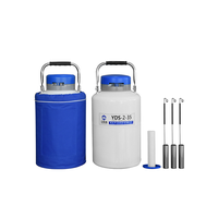 Conteneur de 2 litres d'azote liquide cryogénique, Cryocan de 2 litres, équipement de stockage chimique