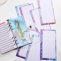 6 anneaux feuilles mobiles A6 recharge papier insert budget enveloppe cahier à spirale budget planificateur feuilles budget classeur accessoires