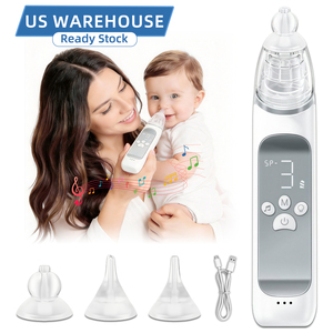 Aspirador Nasal <span class=keywords><strong>El</strong></span>éctrico Recargable para Bebés, Limpiador de Nariz para Bebés, Removedor de Mocos <span class=keywords><strong>con</strong></span> Puntas de Silicona, Carga USB - Product Image 1