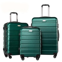 Ensembles de Bagages de Voyage Personnalisables à 360 Degrés avec Poignée Télescopique en Fer, 20/24/28 Pouces, Idéaux pour les Longues Vacances