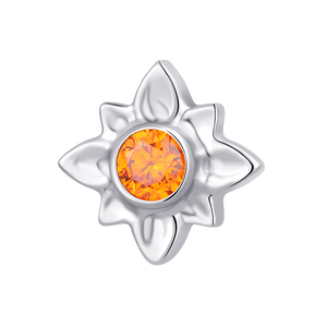 Bijoux de <span class=keywords><strong>piercing</strong></span> pour oreille, <span class=keywords><strong>nombril</strong></span> et labret en titane ASTM F136, finition orange CZ, extrémités filetées internes - Product Image 4