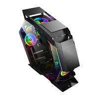 Boîtier d'ordinateur Zeromaster ATX Full Tower avec côtés en verre trempé, transparent, pour joueurs, prend en charge les cartes mères M-ATX avec ventilateur