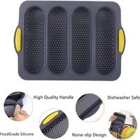Ensemble de moules en silicone antiadhésifs pour pains à hamburger, gâteaux, baguettes, pains de hot-dog et pains de mie, ustensiles de cuisson pour boulangeries OEM