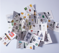 Échantillons de parfum personnalisables avec logo imprimé, emballage en papier offset et carton, carte pliée avec pelliculage, impression offset de poster