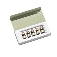 Boîte en carton blanc personnalisée haut de gamme à couvercle magnétique en forme de livre pour ampoules de poudre lyophilisée aseptique, impression offset cosmétique