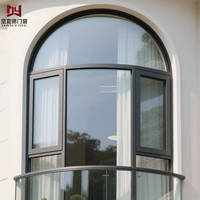 Ventana de Diseño Francés con Marco Horizontal de Aleación de Aluminio Reforzado, Estabilidad Estructural, para Sala de Estar y Baño de Villas de Gran Altura