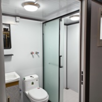 Baño Móvil Prefabricado Listo para Usar, Cabina de Inodoro con Estructura de Acero y Inodoro de Cerámica para Bodas y Eventos VIP